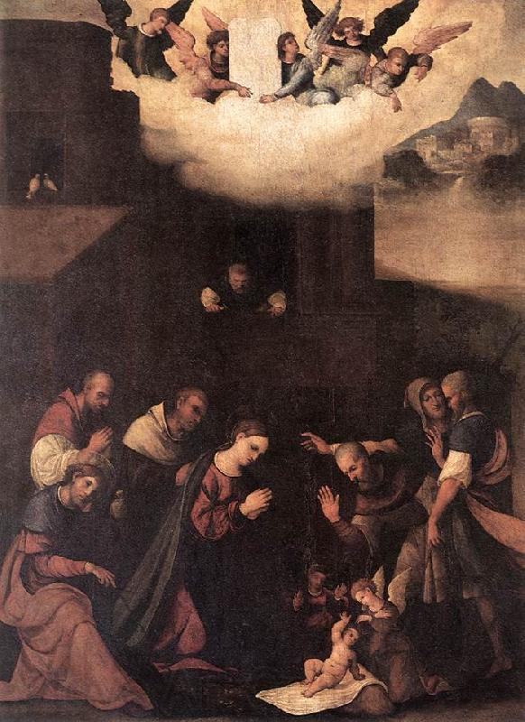 MAZZOLINO, Ludovico Adoration of the Shepherds g Spain oil painting art